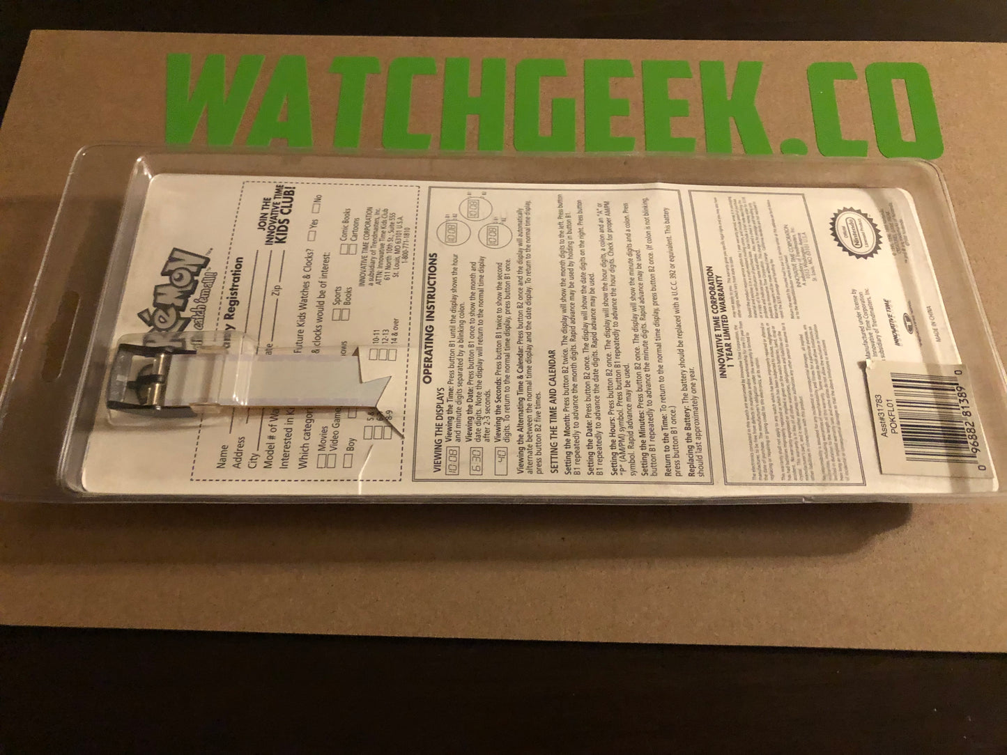 Pokémon Pikachu watch