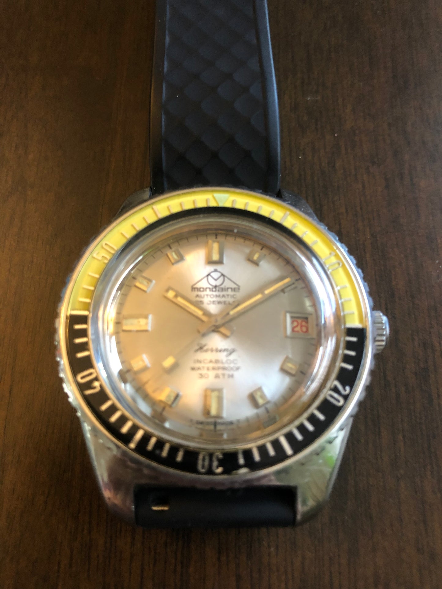 Vintage Mondaine “Herring” diver watch
