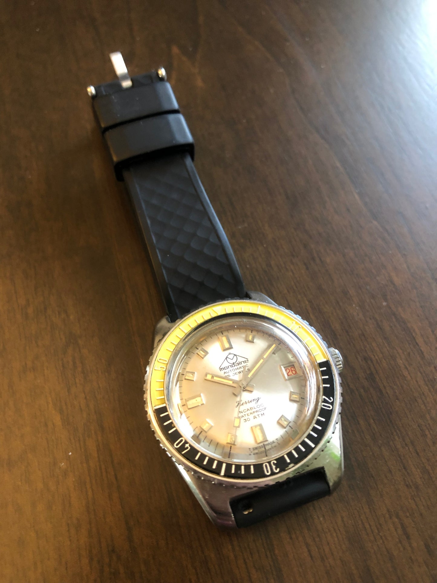 Vintage Mondaine “Herring” diver watch