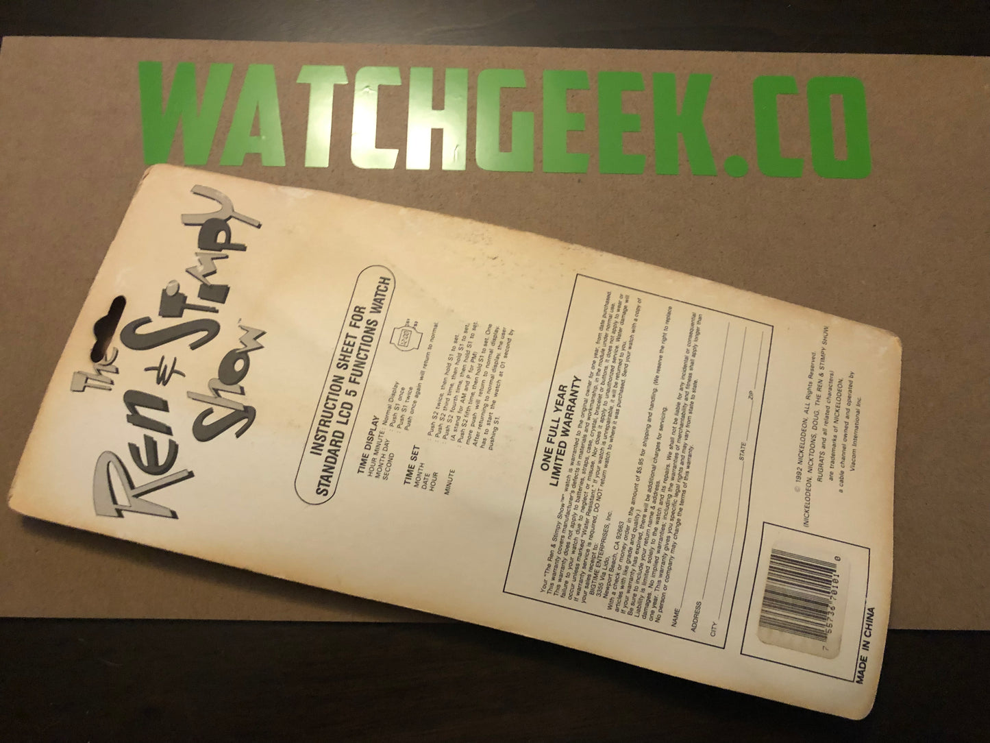 Ren & Stimpy watch