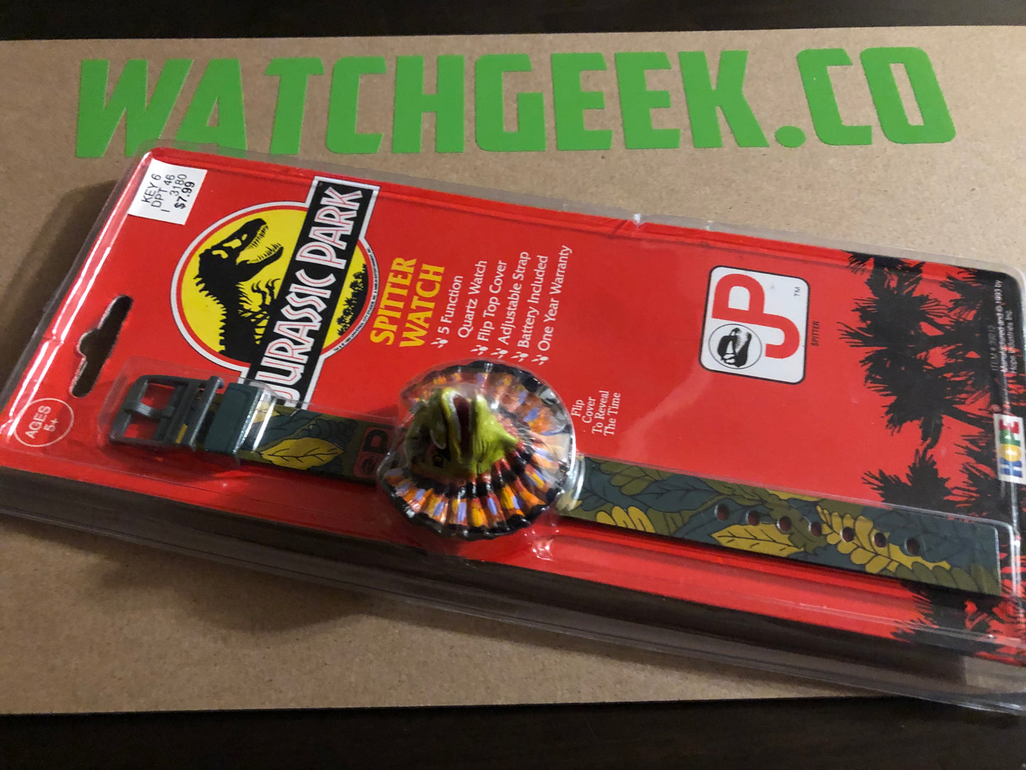 Jurassic Park spitter watch